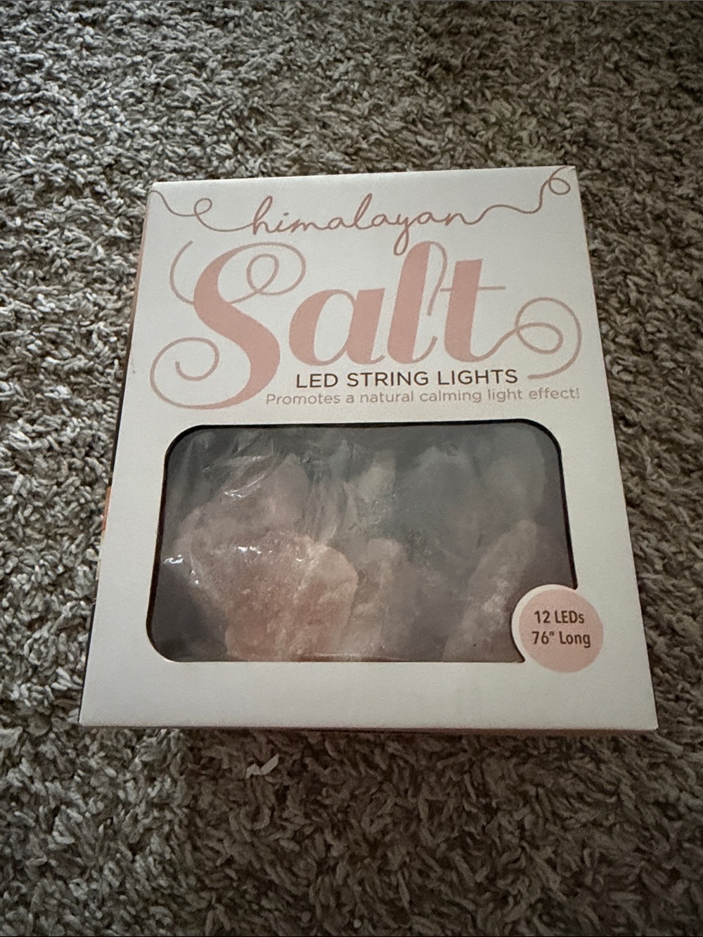 Himalayan Salt LED String Lights - Pink/White